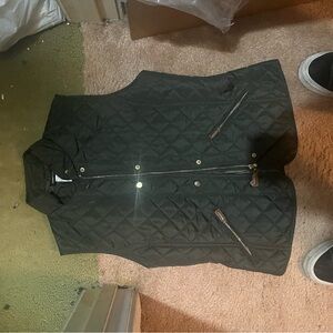 Quilted Sleeveless Vest Jacket - Black